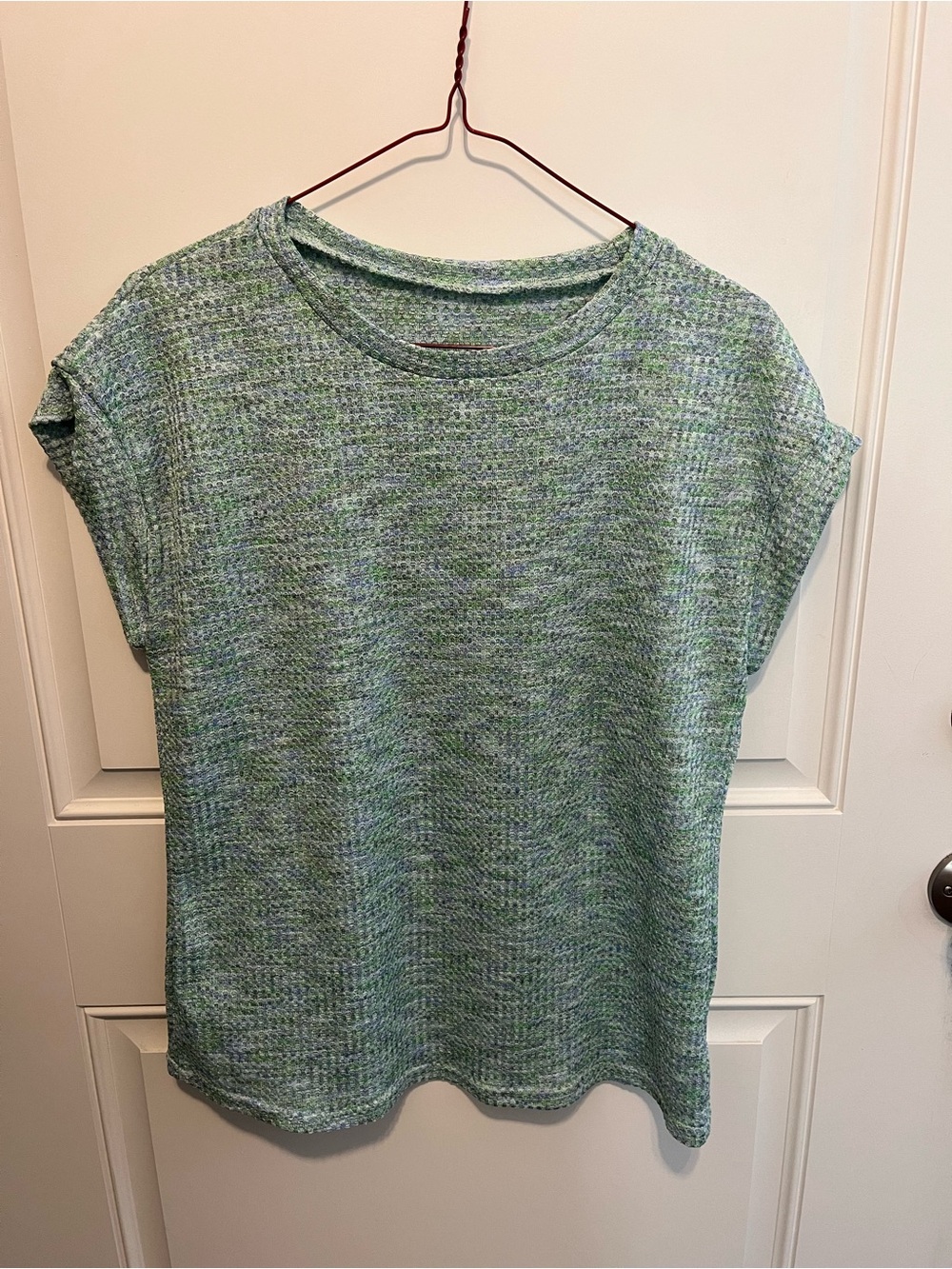 SHEIN Mint Heathered Short Sleeve Tee